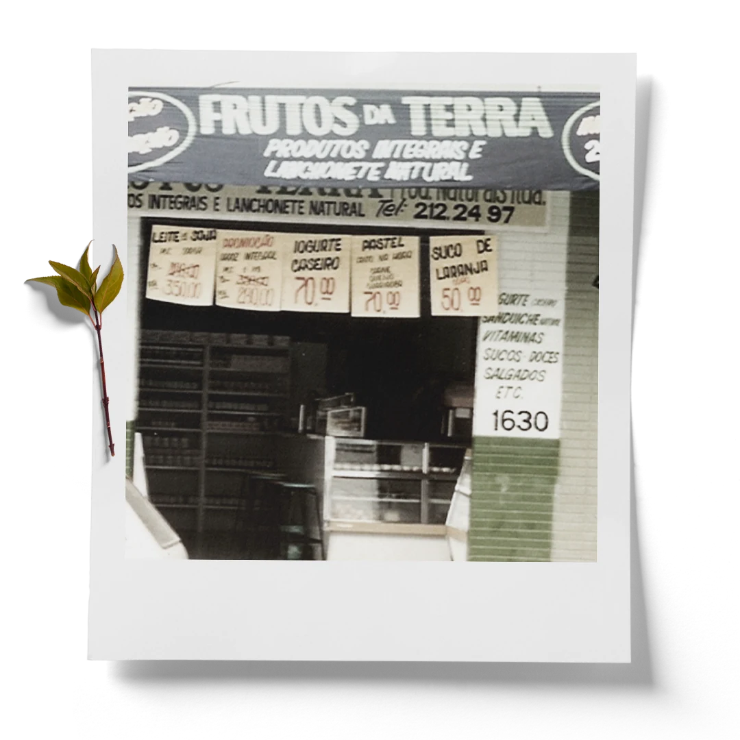 Fotografia histórica da fachada da Frutos da Terra